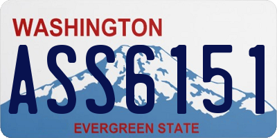 WA license plate ASS6151