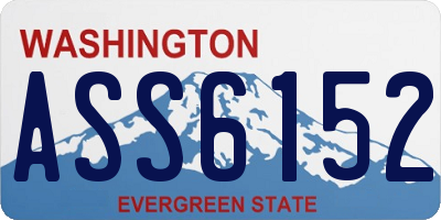 WA license plate ASS6152