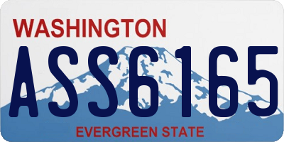 WA license plate ASS6165