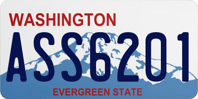 WA license plate ASS6201