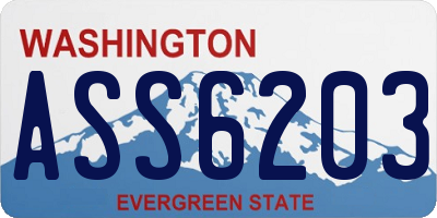 WA license plate ASS6203