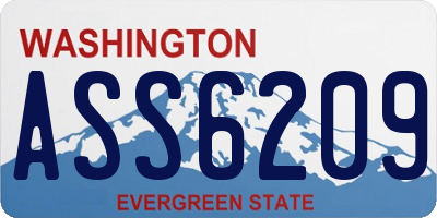 WA license plate ASS6209