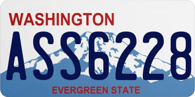 WA license plate ASS6228