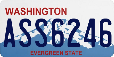 WA license plate ASS6246