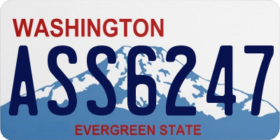 WA license plate ASS6247