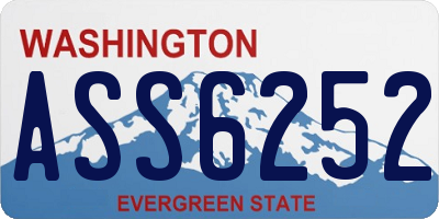WA license plate ASS6252