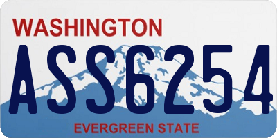 WA license plate ASS6254