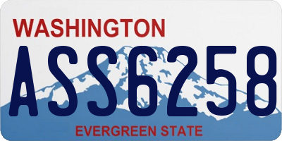 WA license plate ASS6258