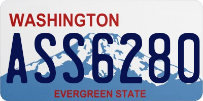 WA license plate ASS6280