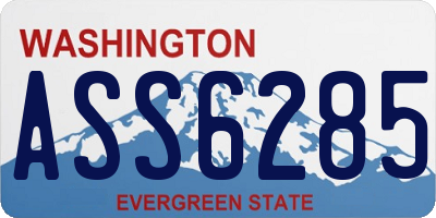 WA license plate ASS6285