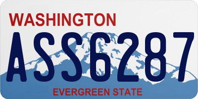 WA license plate ASS6287