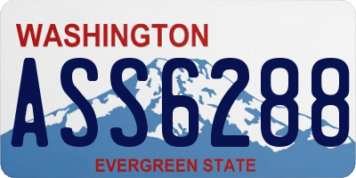 WA license plate ASS6288