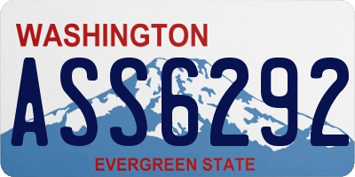 WA license plate ASS6292
