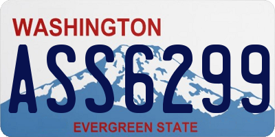WA license plate ASS6299