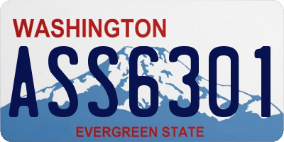 WA license plate ASS6301