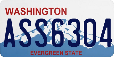 WA license plate ASS6304