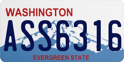 WA license plate ASS6316