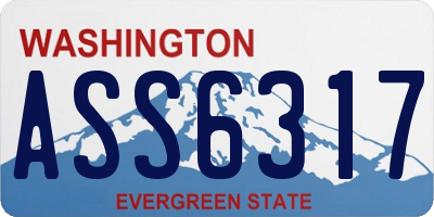 WA license plate ASS6317