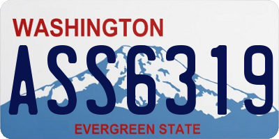 WA license plate ASS6319