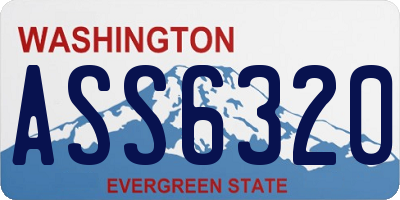 WA license plate ASS6320
