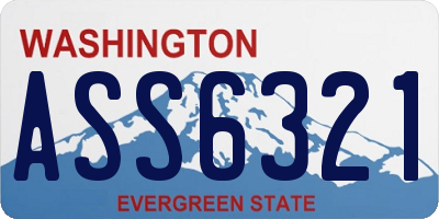 WA license plate ASS6321