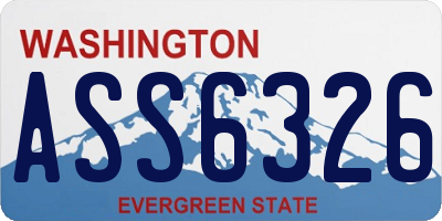 WA license plate ASS6326