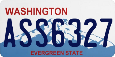 WA license plate ASS6327