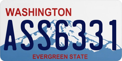 WA license plate ASS6331