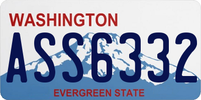 WA license plate ASS6332