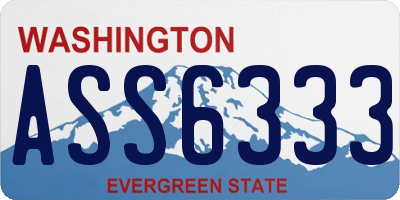 WA license plate ASS6333