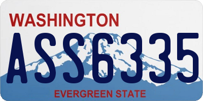WA license plate ASS6335