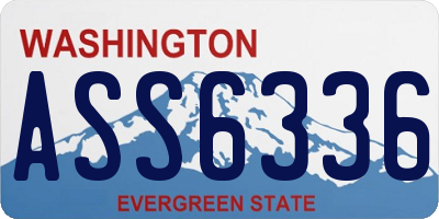 WA license plate ASS6336