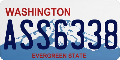WA license plate ASS6338