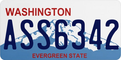 WA license plate ASS6342