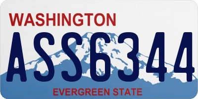 WA license plate ASS6344