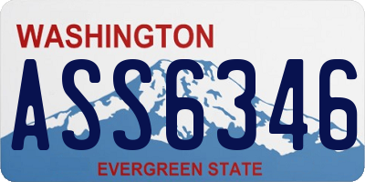 WA license plate ASS6346