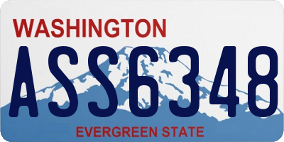 WA license plate ASS6348