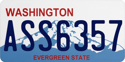 WA license plate ASS6357