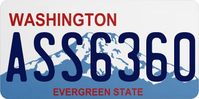 WA license plate ASS6360