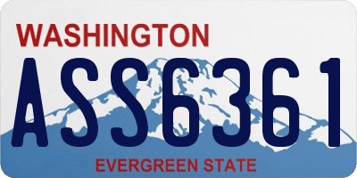 WA license plate ASS6361
