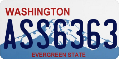 WA license plate ASS6363