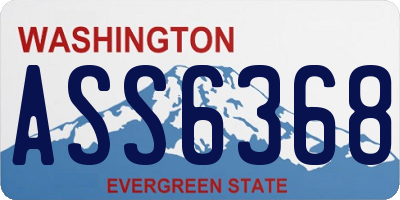 WA license plate ASS6368
