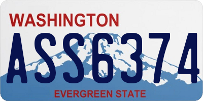 WA license plate ASS6374