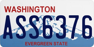 WA license plate ASS6376