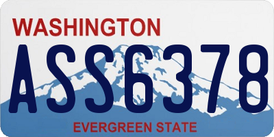WA license plate ASS6378