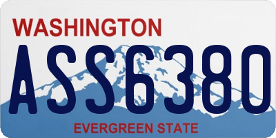 WA license plate ASS6380