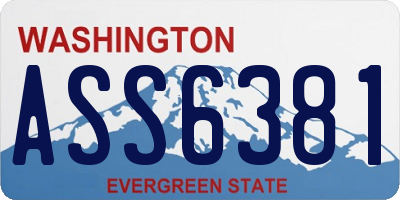 WA license plate ASS6381