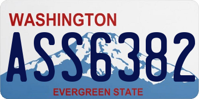 WA license plate ASS6382