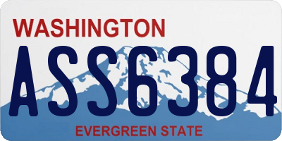 WA license plate ASS6384