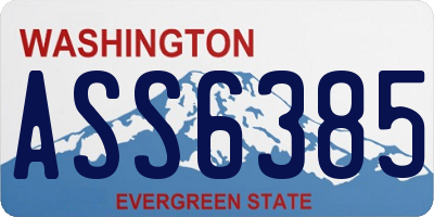 WA license plate ASS6385